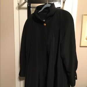 Black evening swing coat, size 12